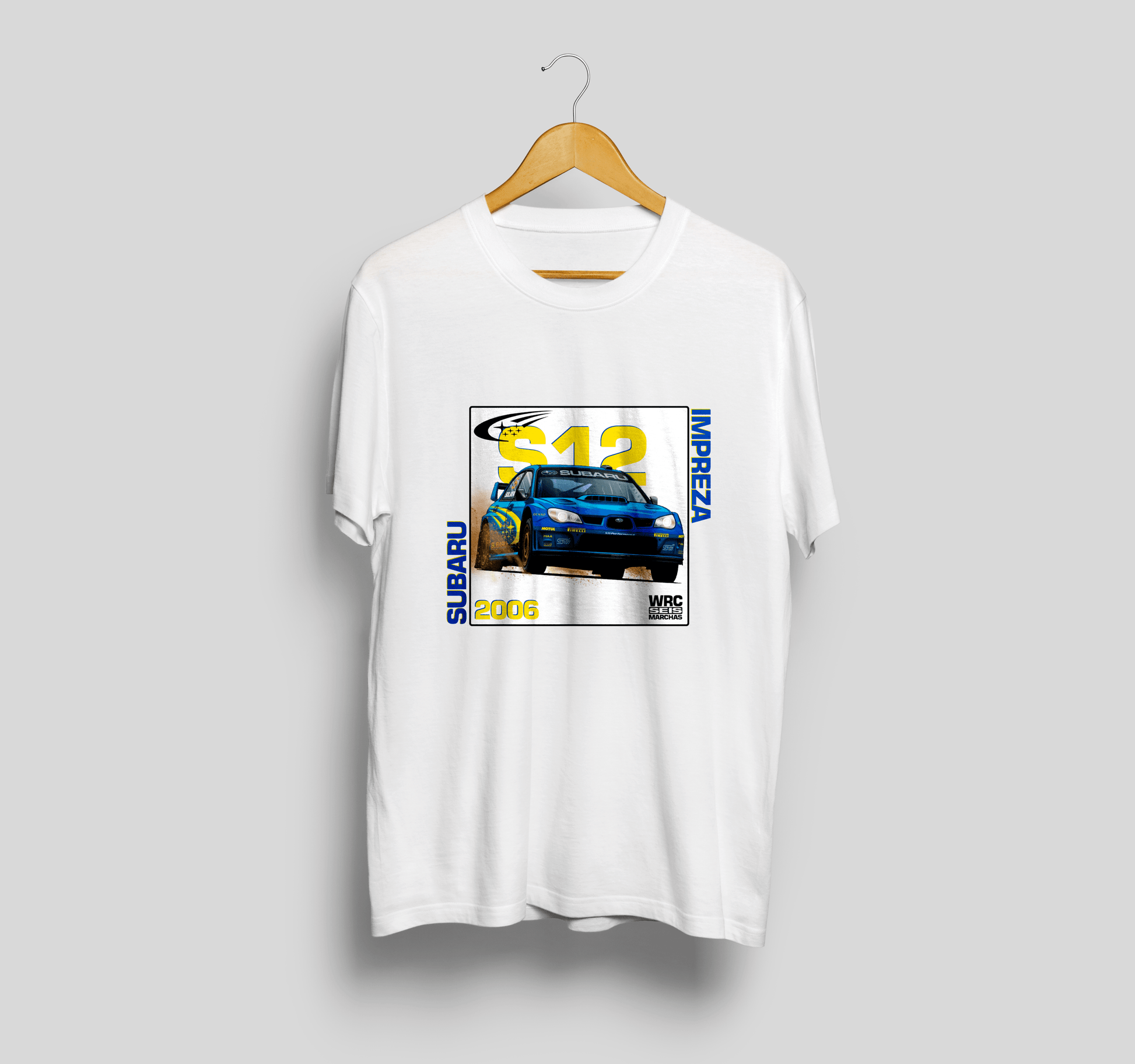 Camiseta Subaru Impreza S12 - Seis Marchas