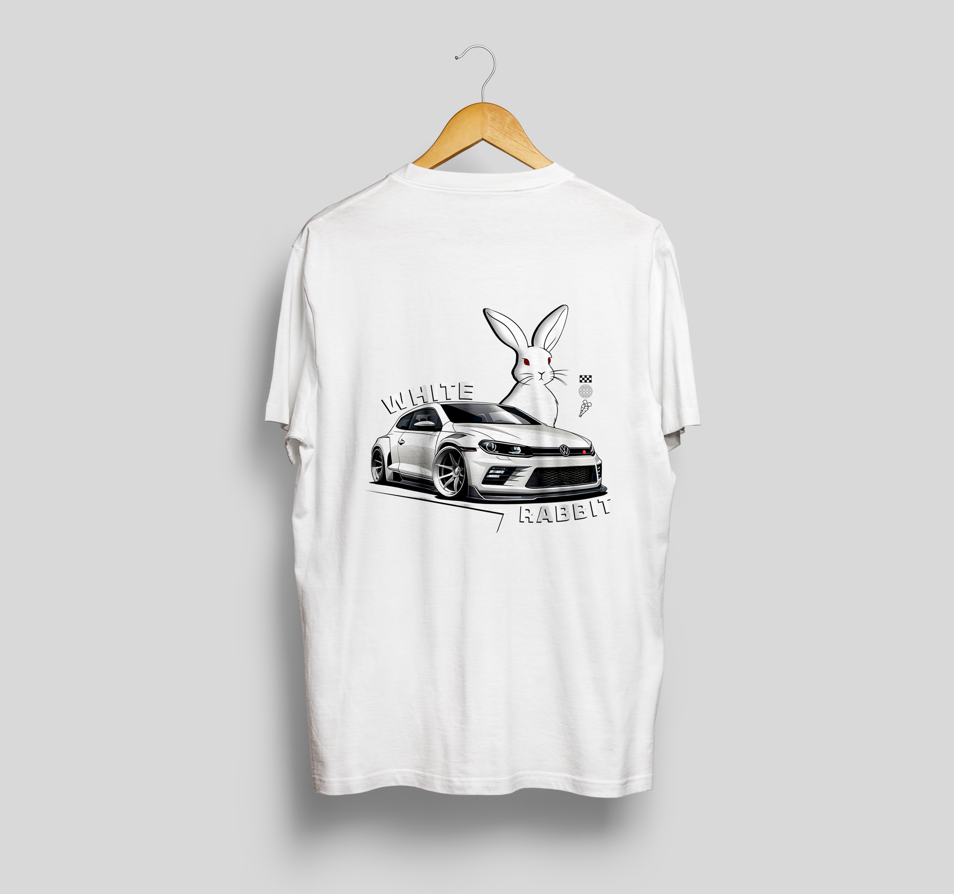 Camiseta VW Scirocco "White Rabbit"