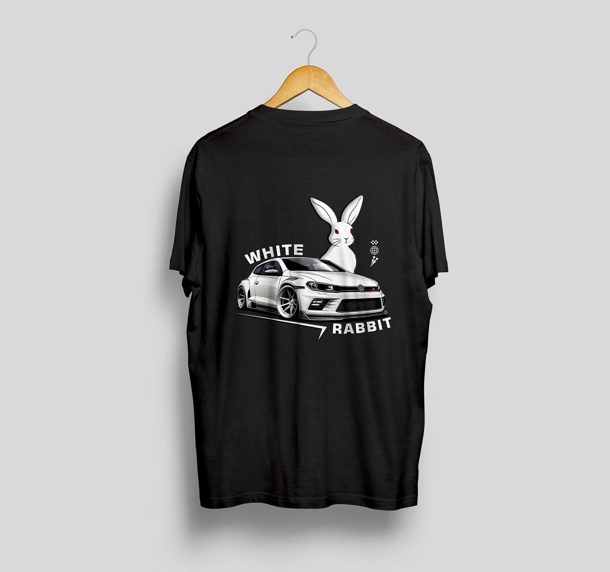 Camiseta VW Scirocco "White Rabbit"