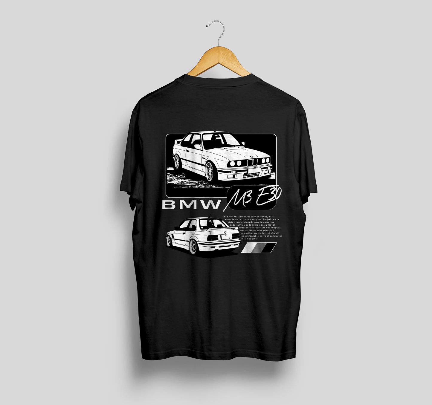 Camiseta BMW M3 E30 "Black n White" - Seis Marchas
