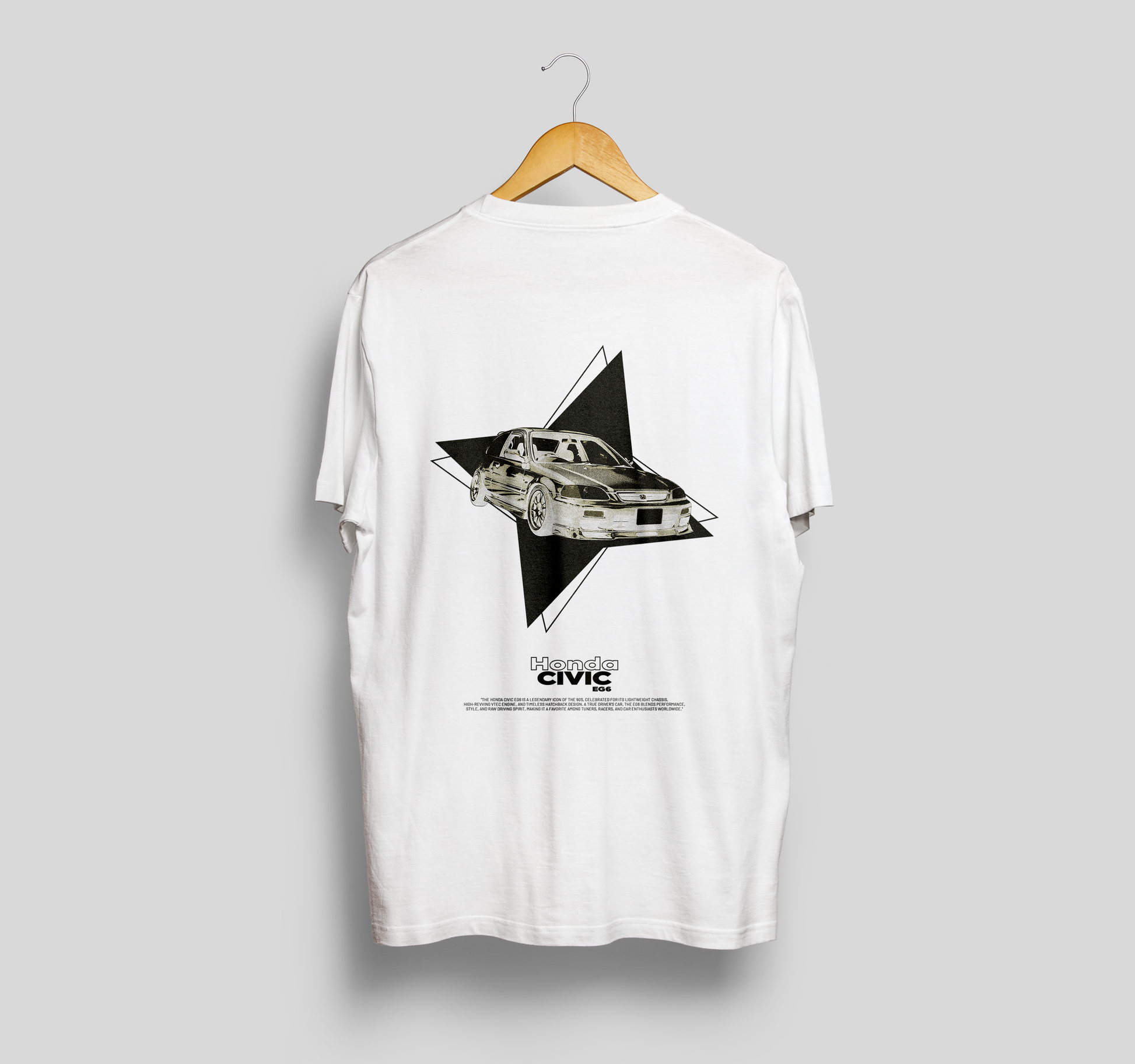 Camiseta Honda Civic EG6 "Low Civic" (Negativo)