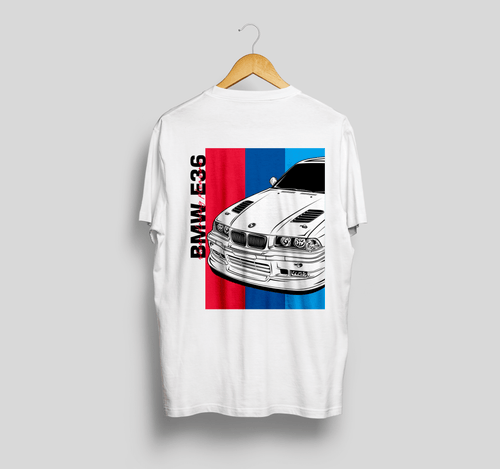 Camiseta BMW E36 "MPower" - Seis Marchas