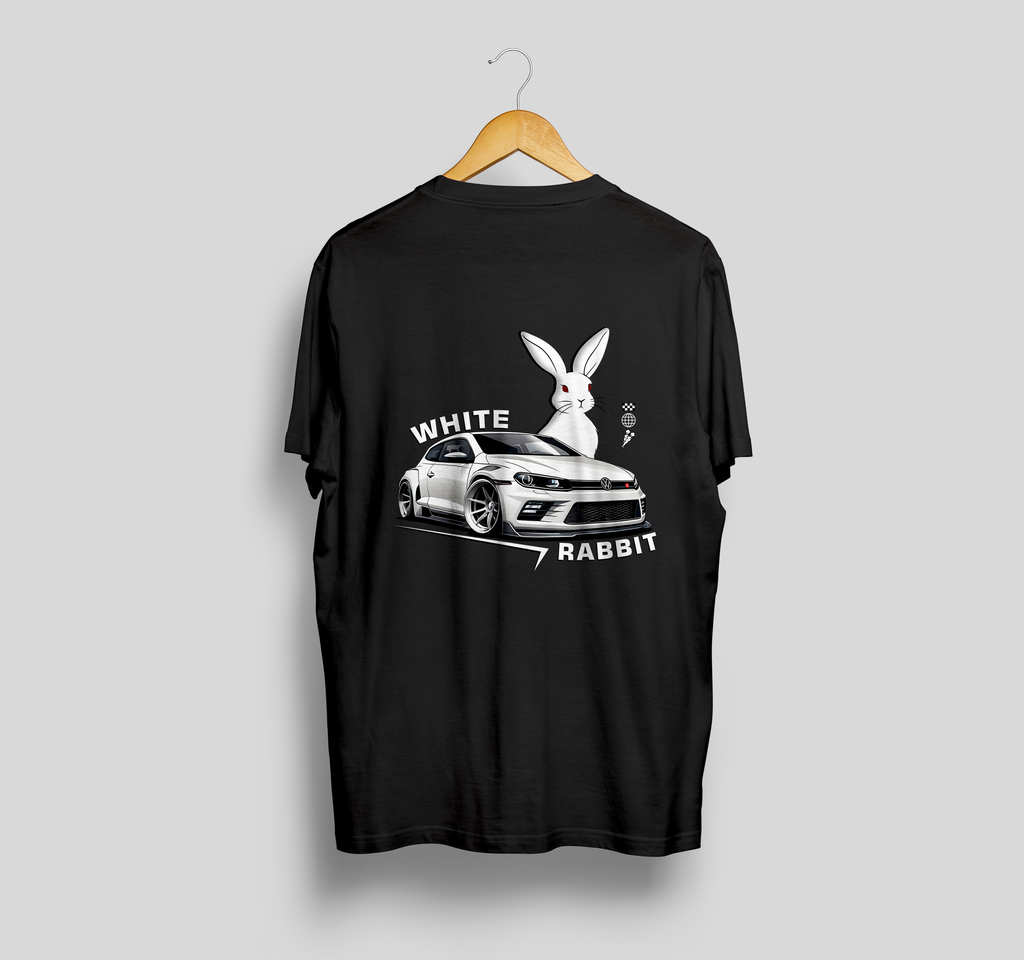 Camiseta VW Scirocco "White Rabbit"