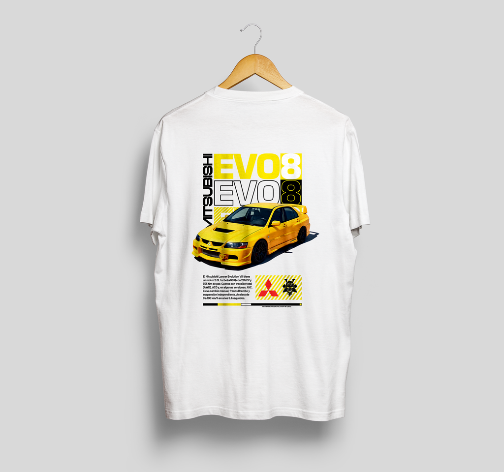 Camiseta Mitsubishi Lancer Evo 8 "Yellow Samurai"