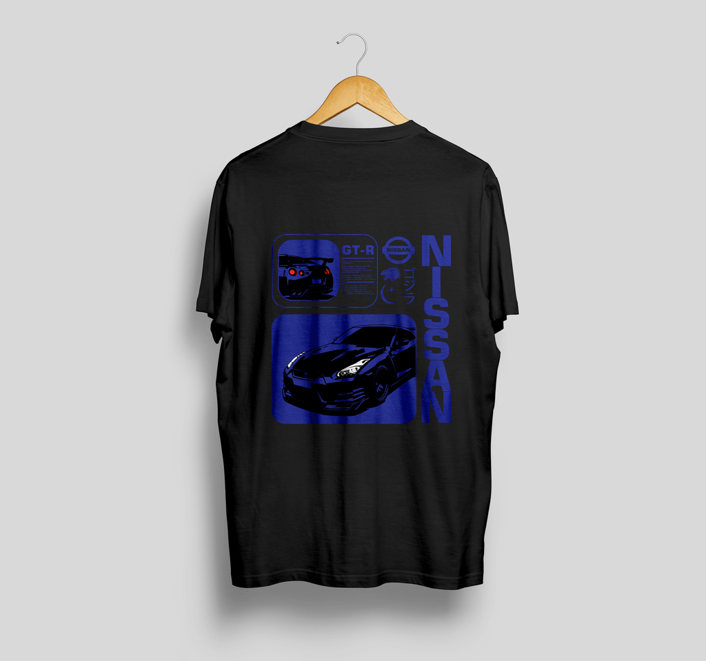 Camiseta Nissan GT-R "Blue Godzilla" - Seis Marchas
