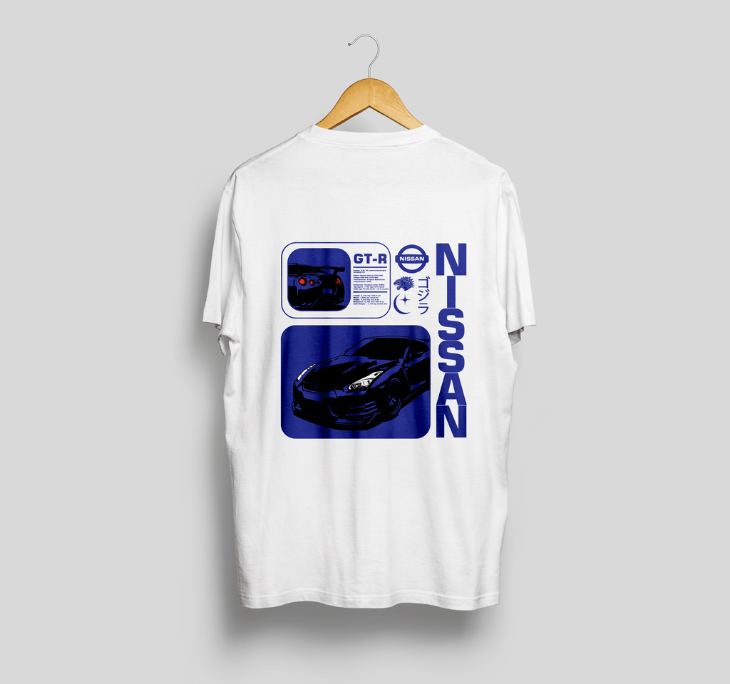 Camiseta Nissan GT-R "Blue Godzilla" - Seis Marchas